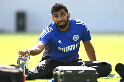 Jasprit Bumrah practices at Edgbaston