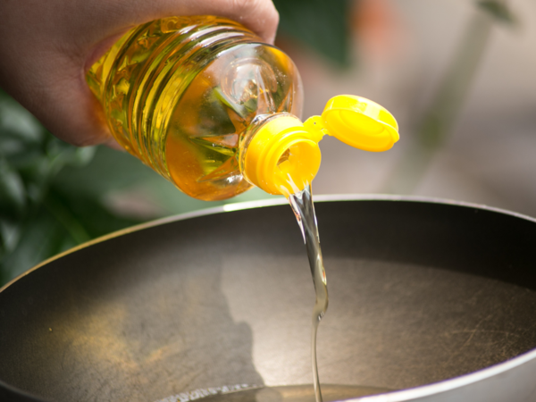 Bottle of vegetable oil