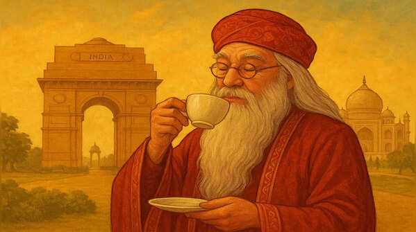 Dumbledore sipping masala chai at India Gate