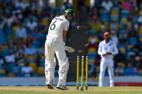 Sam Konstas struggles to find his rhythm at the crease